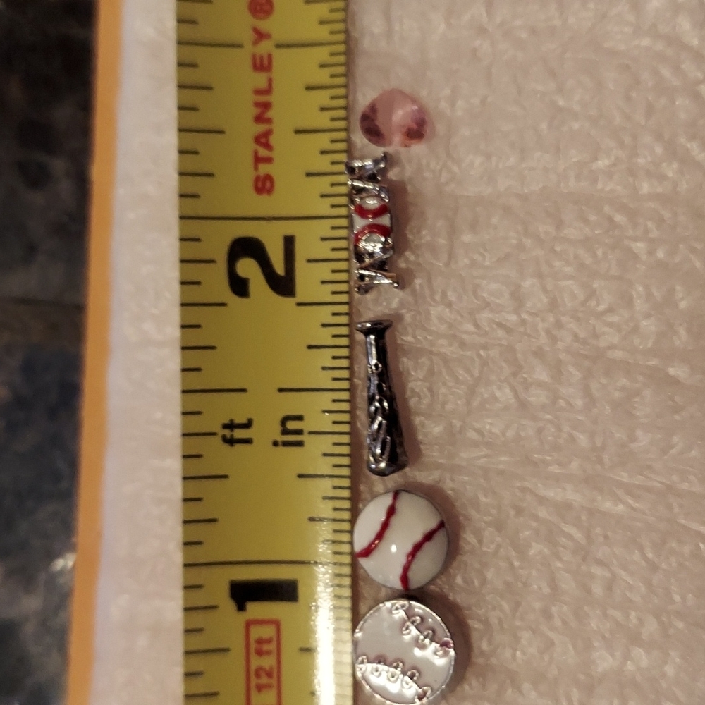 Baseball mom, charms, origami owl